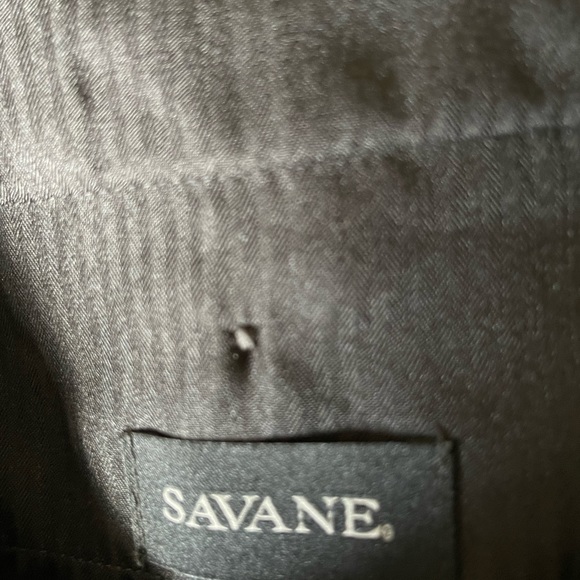 NWT SAVANE Men’s slacks, trousers, pants, 34” x 32”, black ice, zip front - Picture 7 of 8